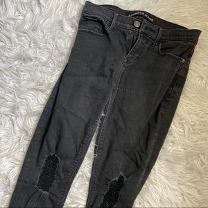 EXPRESS Mid Rise Ripped Jeans